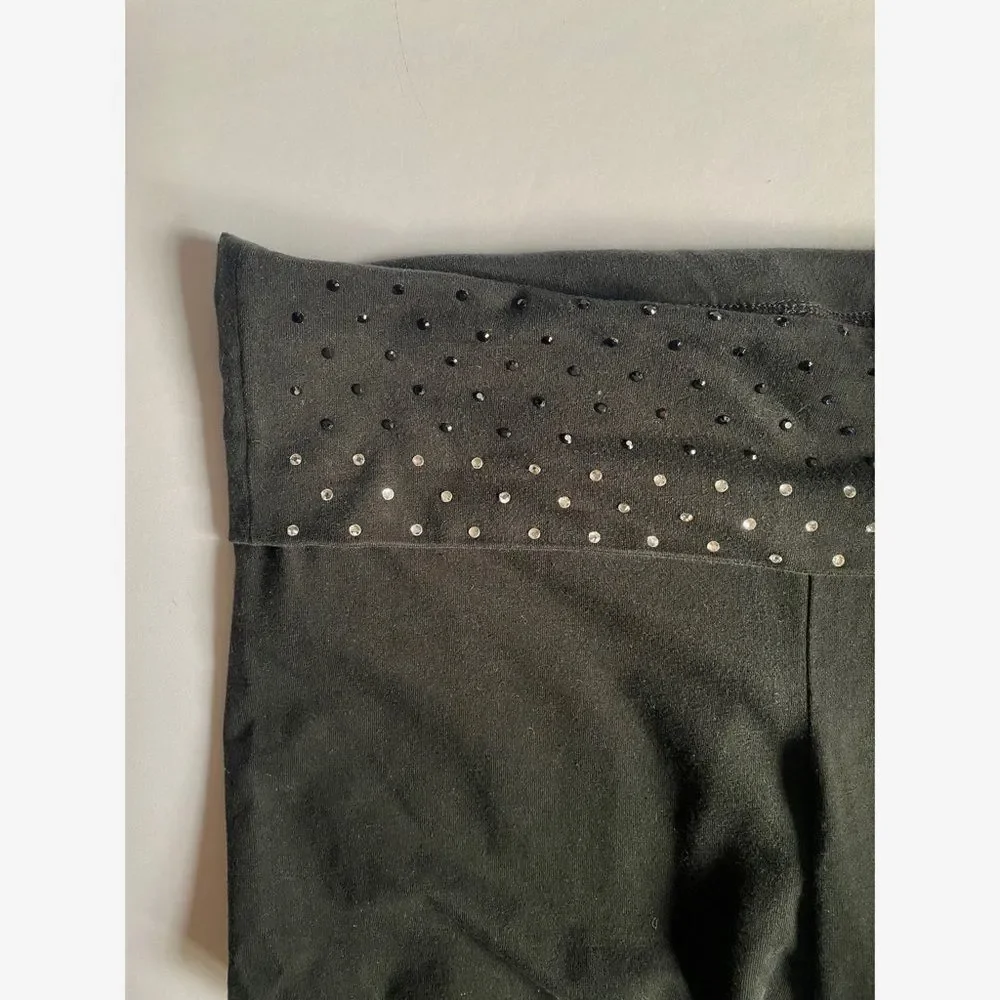 Victoria’s Secret Black High Waisted Leggings Sparkle Rhinestones Size S - Picture 4 of 7